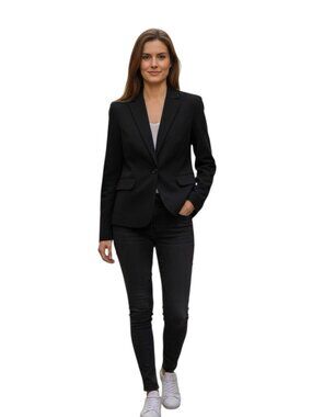 ​Nine & Company Basics by Nine West | Black Single-Button Stretch Blazer